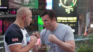 Fedor Emelianenko vs Chael Sonnen Workout Staredown  MMA Fighting [upl. by Nylaf]