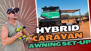 Hybrid Caravans Setting up the Standard Awning Tips amp Hacks [upl. by Neelyam]