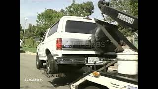 OJ SIMPSONS white Ford Bronco being towed after the slaughter [upl. by Web636]