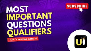 Most IMPORTANT Questions for Qualifiers  Unknown IITians [upl. by Yclehc]