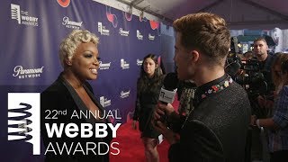 Tiarra Monet from E Face Forward on the Red Carpet at the 22nd Annual Webby Awards [upl. by Sokram842]