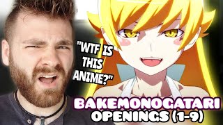 First Time Reacting to quotBakemonogatari Openings 19quot  New Anime Fan  REACTION [upl. by Silber]