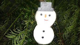 DIY Christbaumschmuck – Weihnachtsbaumschmuck selber basteln  Schneemann  Bastelanleitung [upl. by Atikan]