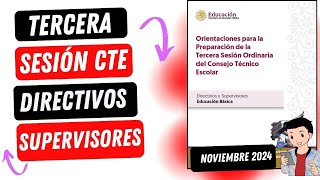 PASO A PASO TERCERA SESIÓN DE CTE DIRECTIVOS Y SUPERVISORES [upl. by Raychel]