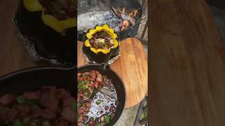 Acorn Squash and Cheese  Al Frugoni  Open Fire Cooking [upl. by Jecoa]