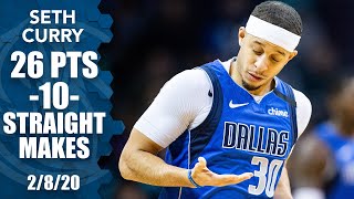 Seth Curry CATCHES FIRE starts 10for10 with his dad on the Hornets call  201920 NBA Highlights [upl. by Wakeen]