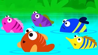 Five Little Fishes Swimming in the SeaCounting song for kids [upl. by Amias]