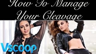 Women Special  Cleavage Tutorials By Swara Bhaskar amp Taapsee Pannu Vscoop [upl. by Nniroc]