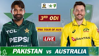 PAKISTAN vs AUSTRALIA 3rd ODI MATCH 2024  PAK vs AUS LIVE SCORES amp COMMENTARY  PAK 25 OVERS [upl. by Wight141]