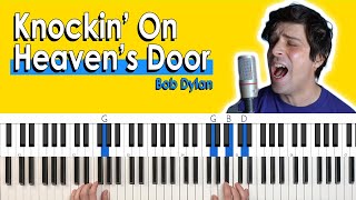 “Knockin On Heavens Door” EASY PIANO ACCOMPANIMENT TUTORIAL [upl. by Weide30]