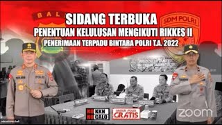 PERANGKINGAN CALON BINTARA BAKOMSUS MENUJU RIKKES  PENERIMAAN TERPADU CALON BINTARA POLRI TA 2022 [upl. by Nelag]