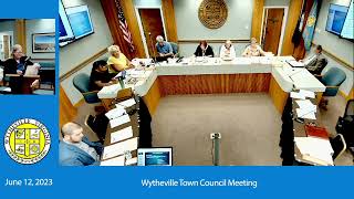 Wytheville Town Council  June 12 2023 [upl. by Akla]