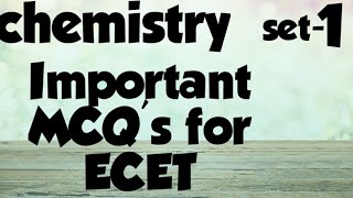 Chemistry most important bits for Ecet1 [upl. by Sarina]