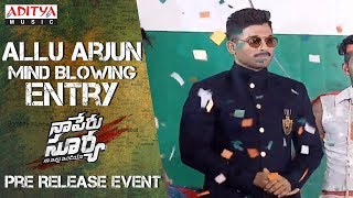 Allu Arjun Mind Blowing Entry  Naa Peru Surya Na Illu India Pre Release Event [upl. by Egres738]