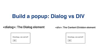 Building a Popup Div vs Dialog Box Comparison [upl. by Kutchins238]