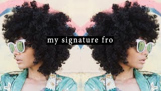 HOW TO My Signature FRO  Natural Hair Routine [upl. by Ma]