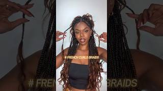 ✨ Ready to add some elegance with French curls braids braids braidhairstyles boxbraids [upl. by Aem]