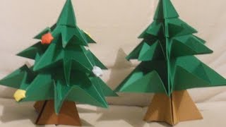 ÁRBOL DE NAVIDAD DE CARTULINA con origami ESPECIAL NAVIDAD  ORIGAMI [upl. by Ihteerp]