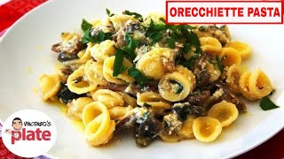 ORECCHIETTE PASTA RECIPE  Porcini Mushrooms and Zucchini Vegetarian Pasta [upl. by Katonah]