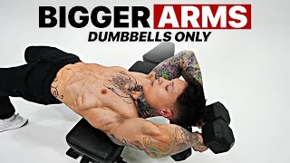 Bigger Arms Workout Using Only Dumbbells [upl. by Sullivan449]