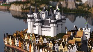 1000 Hours SurvivalCastle  Medieval Minecraft City Château de Pierrefonds [upl. by Rodie516]