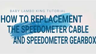 HOW TO REPLACEMENT THE SPEEDOMETER CABLE AND GEARBOX ON MIO MXI 125 [upl. by Ococ]