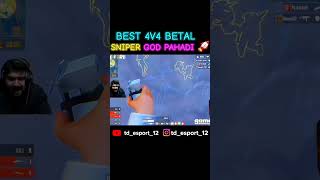 Best 4 vs 4 betal snaiper god pahadi viral reels trending freefire esports [upl. by Jesse]