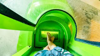 Wolf Tail  Extreme Trapdoor Water Slide at Great Wolf Lodge Manteca [upl. by Nwahsat23]