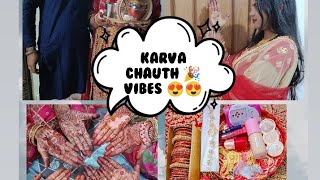 Karva Chauth celebration video😍New vlogsFamily vlogs arg [upl. by Naeroled]