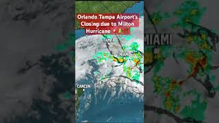 Orlando Tampa Airports closing due to Milton Hurricane 🚨florida tampa orlando floridays travel [upl. by Bette196]