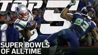 Top 5 Super Bowls of AllTime  NFL Highlights [upl. by Naoj715]