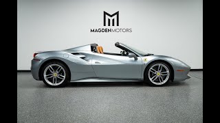 2018 Ferrari 488 Spider Grigio Titanio over Cuoio interior For Sale [upl. by Enirolf]