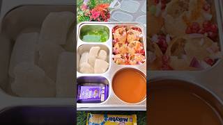 Monday Lunch box panipuri😋😋lunch box fulka kids school Dream lunch box shorts ytshorts video [upl. by Ahtnamys]