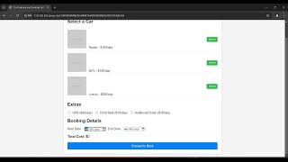 CREATE A CAR BOOKING SSYTEM [upl. by Ilahtan]