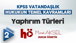 2  Yaptırım Türleri  Hukukun Temel Kavramları  KPSS Vatandaşlık [upl. by Vachel]