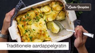 Traditionele aardappelgratin recept  LeukeReceptennl [upl. by Strickland812]