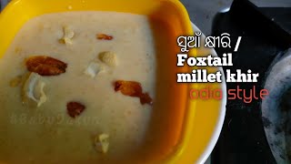 Testy ସୁଆଁ କ୍ଷୀରି  Foxtail millet  Khir recipe [upl. by Robinet]