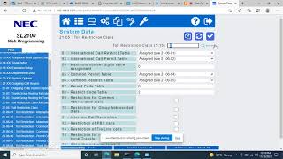 NEC SL2100 PABX PROGRAMMING  NEC PABX TUTORIAL [upl. by Nairdna]