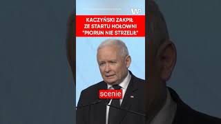 Kaczyński zadrwił ze startu Hołowni quotPiorun nie strzeliłquot [upl. by Rabbi]