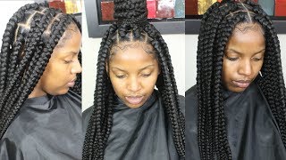 Jumbo Box Braids Tutorial [upl. by Hoseia]