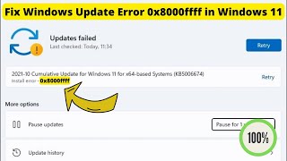 Fix Windows Update Error 0x8000ffff in Windows 11 [upl. by Annayrb586]