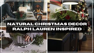 🎄 Ralph Lauren Inspired Christmas Tablescape using Natural Décor  Home for the Holidays [upl. by Rubin771]