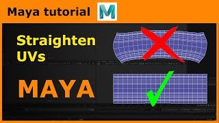 Maya tips amp tricks  Straighten UVs [upl. by Thier]