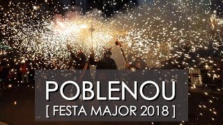 ▷ FIESTA MAYOR del POBLENOU 2018 ◁▷ BARCELONA ◁ [upl. by Lanahtan]