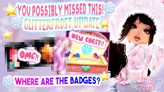 🎄ALERT😱 THINGS YOU POSSIBLY MISSED IN THE UPDATE  Royale High Glitterfrost [upl. by Quillon]