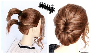 Easy Updo for Short to Medium Hair [upl. by Yevoc]