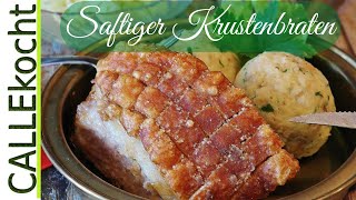 Krustenbraten im Backofen und leckere braune Soße selber machen Rezept [upl. by Shell]