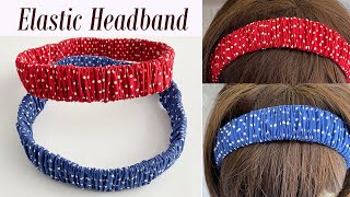 DIY Beautiful Wide Elastic Headband with Ruffle Scrunchie Pattern  How to Make Ruffle Hair Band [upl. by Sokim931]