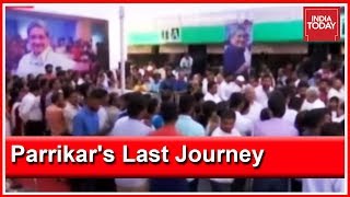 Manohar Parrikars Final Journey As Goas Favourite Chief Minister  Live From Panaji [upl. by Elnukeda]