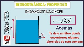 hidrodinamica Propiedad y ejercicio resuelto [upl. by Eula92]